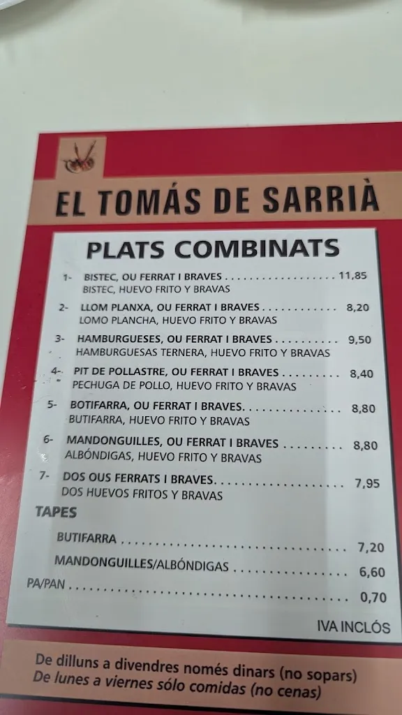 Menu_Àrea de Servei Porta de Barcelona - Dir. Tarragona_Castellbisbal_image_1