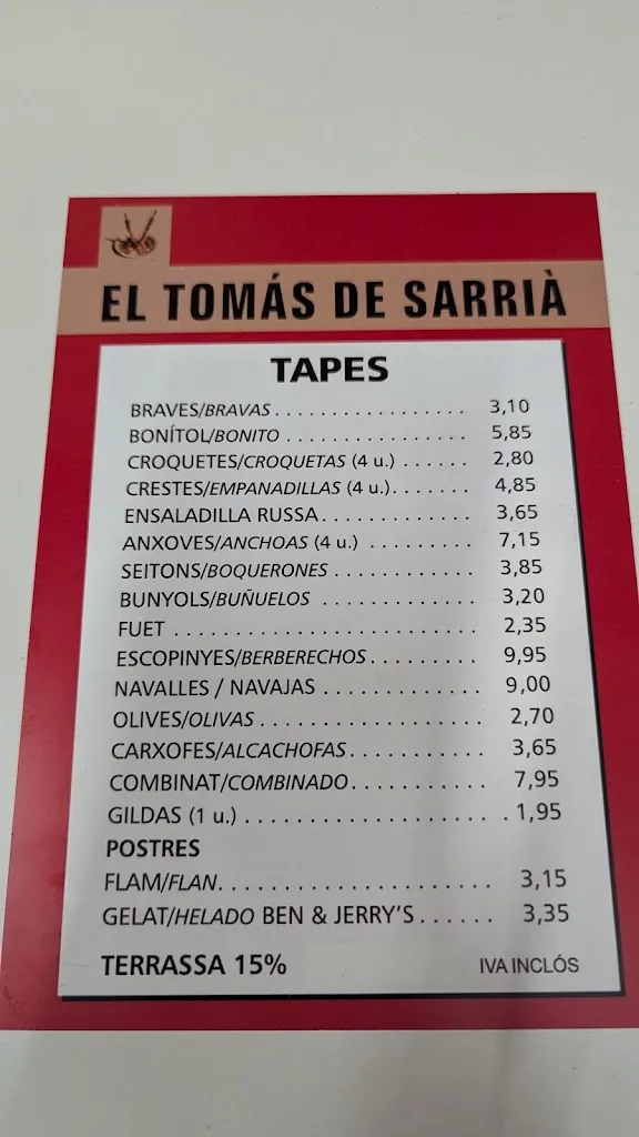 Menu_Àrea de Servei Porta de Barcelona - Dir. Tarragona_Castellbisbal_image_2