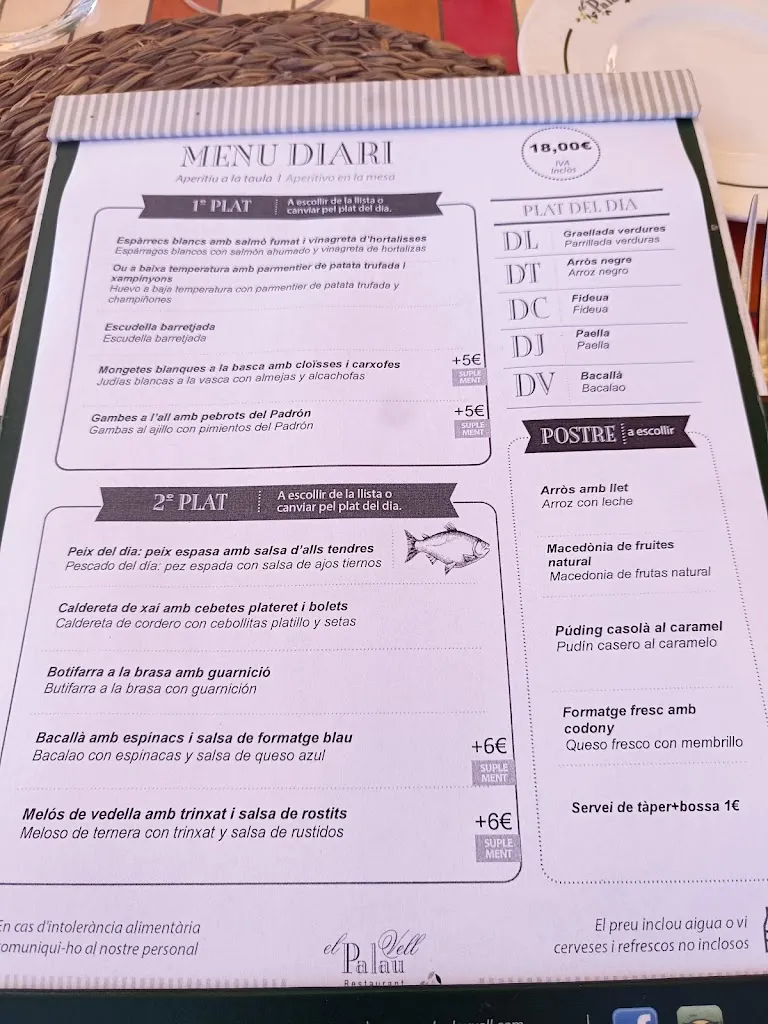 Menu_El Palau Vell Restaurant_Castellbisbal_image_3