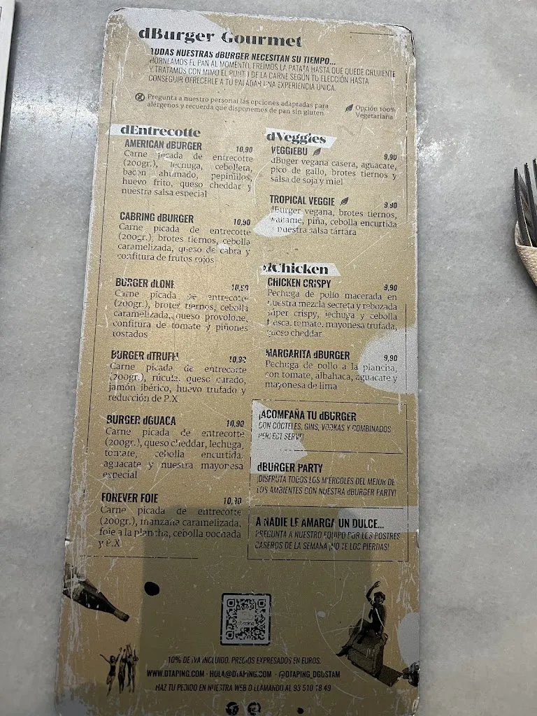 Menu_Bar restaurant Dtaping_Castellbisbal_immagine_4