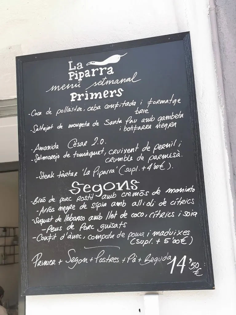 Menu_La Piparra Restaurant_Castellar del Vallès_image_1