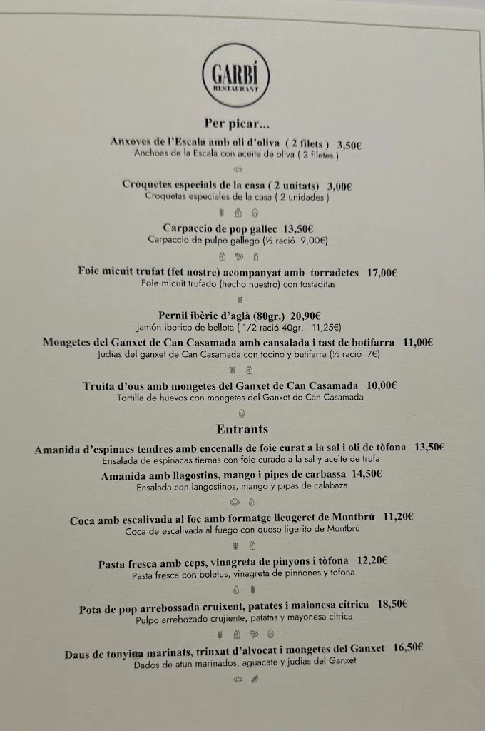 Menu_Restaurant Garbí_Castellar del Vallès_image_4
