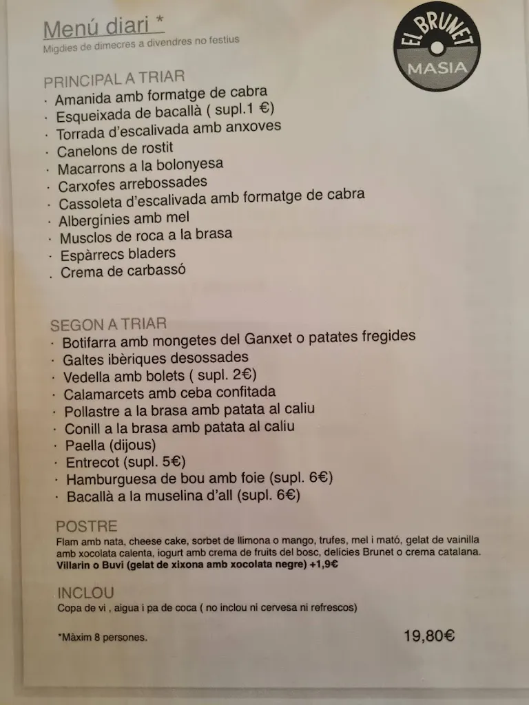 Menu_Restautant El Brunet_Castellar del Vallès_image_4