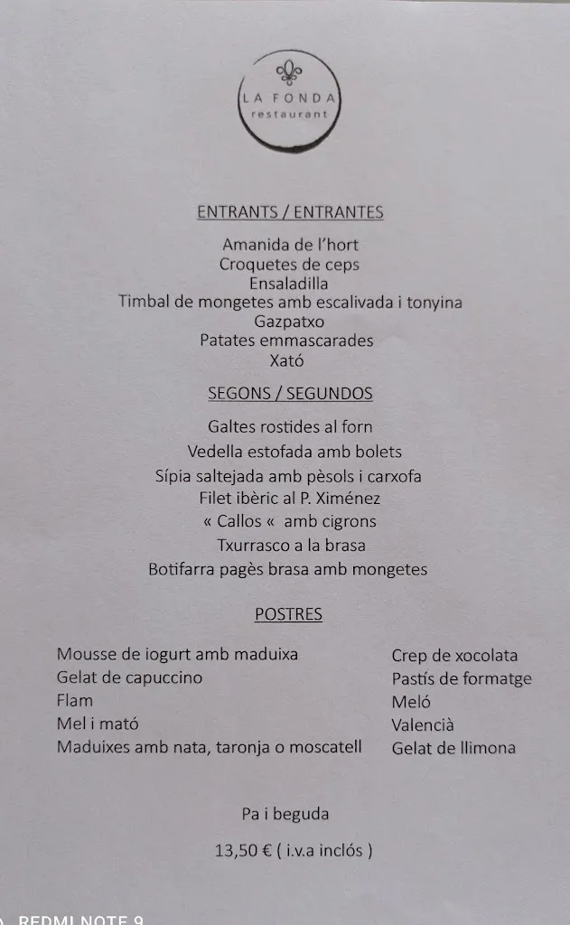Menu_La fonda_Castellar del Vallès_image_1