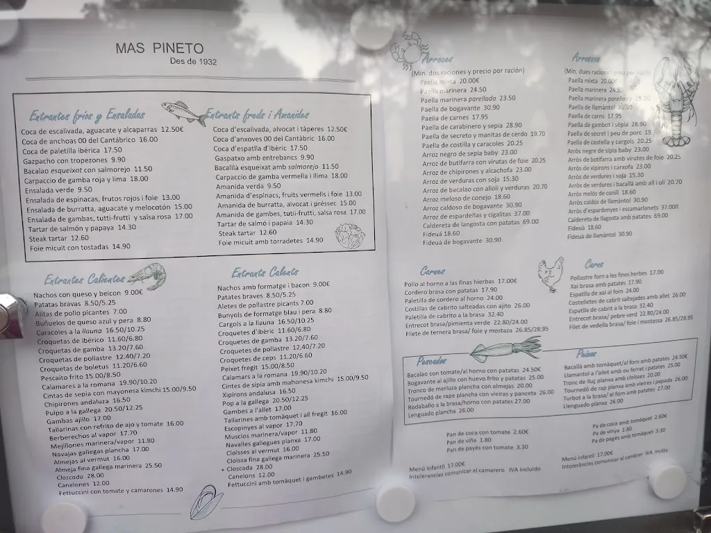 Menu_Restaurant Mas Pinetó_Castellar del Vallès_image_2