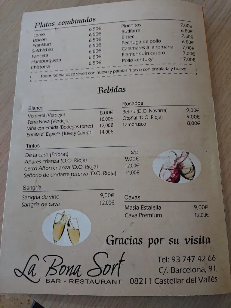 Menu_BAR RESTAURANT LA BONA SORT_Castellar del Vallès_image_1