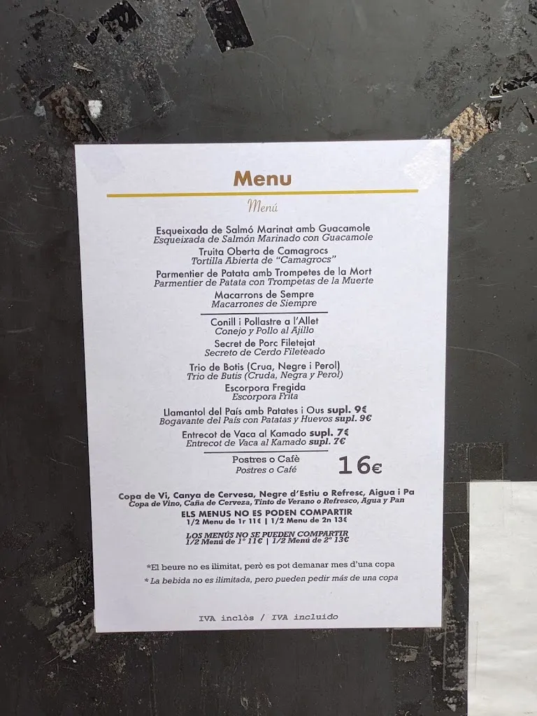 Menu_La Taverna del Gall i la Gallina_Castellar del Vallès_image_1