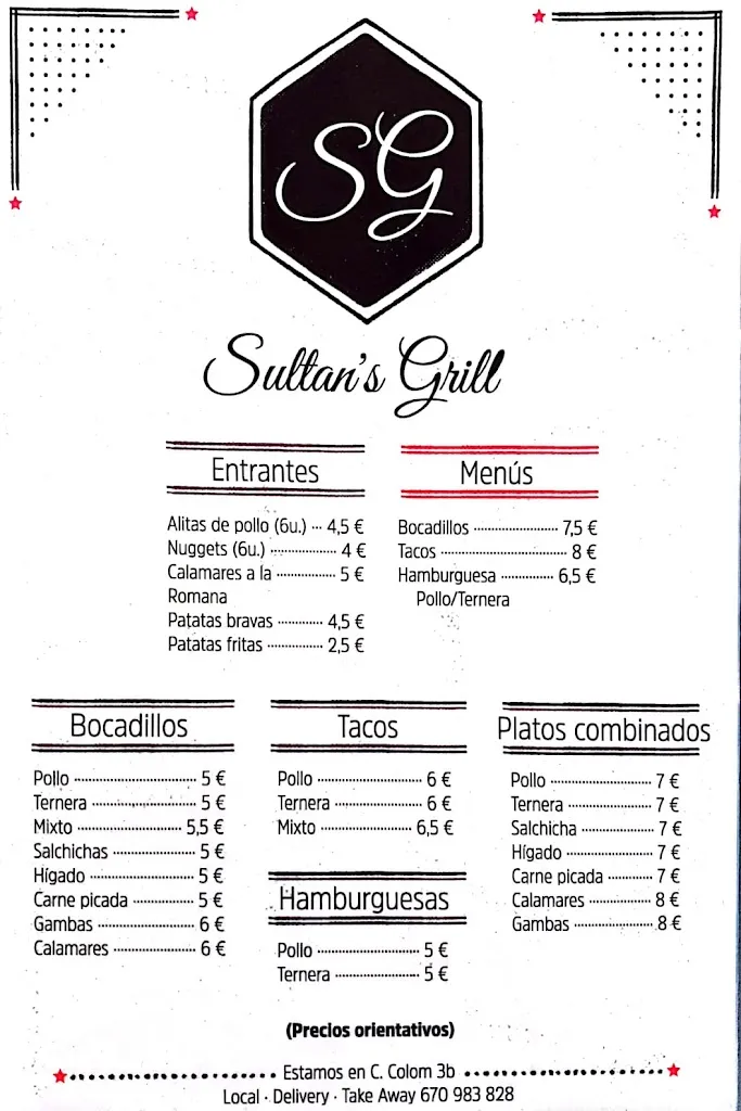 Menü_Sultan's Grill_Castellar del Vallès_Bild_2