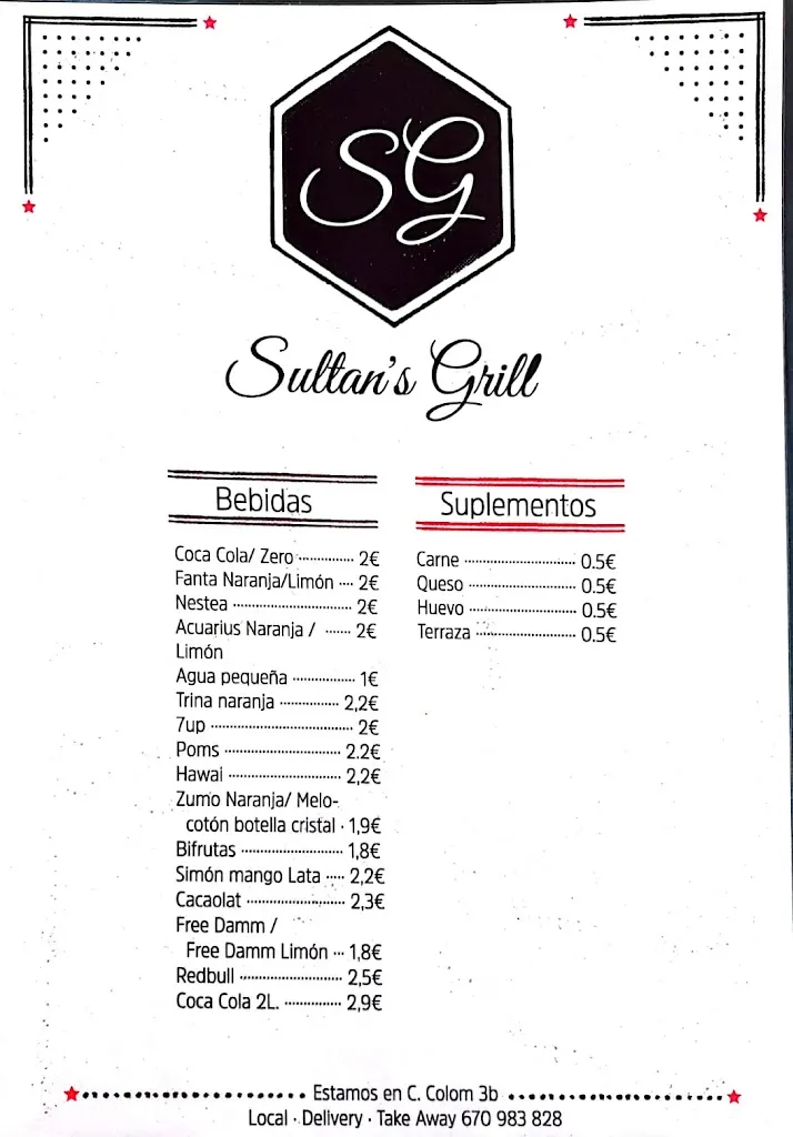 Menü_Sultan's Grill_Castellar del Vallès_Bild_3