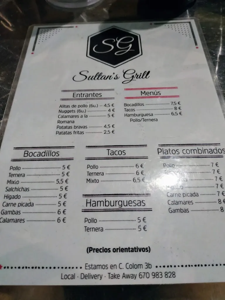 Menü_Sultan's Grill_Castellar del Vallès_Bild_4