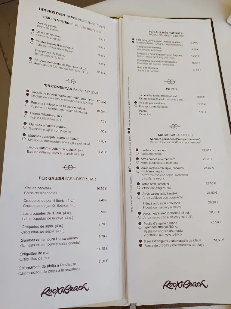 Menu_Rocxi Beach_Castelldefels_image_2