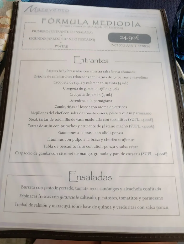 Menu_Marevento Restaurant_Castelldefels_image_1
