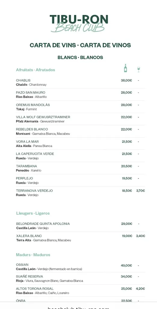 Menu_Tibu-Ron Beach Club_Castelldefels_immagine_2