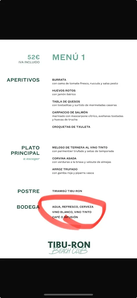 Menu_Tibu-Ron Beach Club_Castelldefels_immagine_4