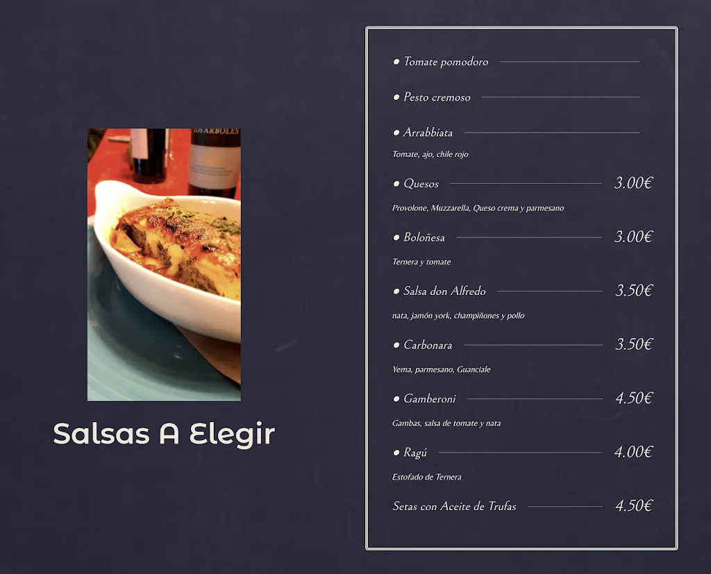 Menu_Don Alfredo Trattoria_Castelldefels_immagine_1