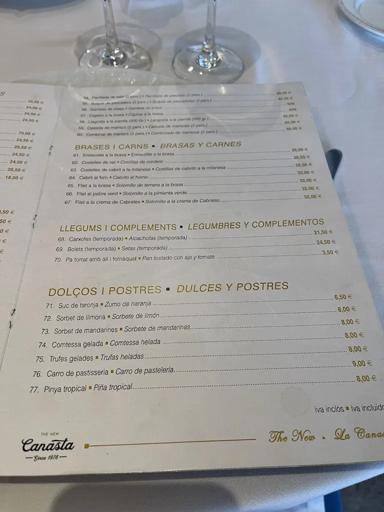 Menu_Restaurant La Canasta_Castelldefels_immagine_3