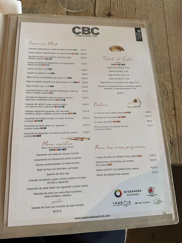 Menu_Restaurant Casanova Beach Club_Castelldefels_immagine_1
