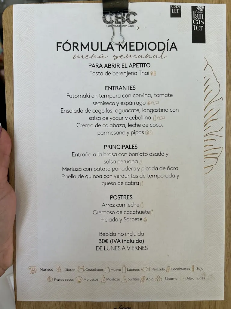 Menu_Restaurant Casanova Beach Club_Castelldefels_immagine_2