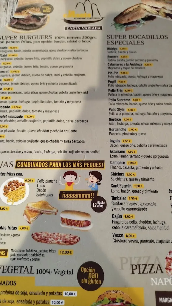 Menu_La Cassola. Restaurant, bar, pizzeria_Collbató_image_1