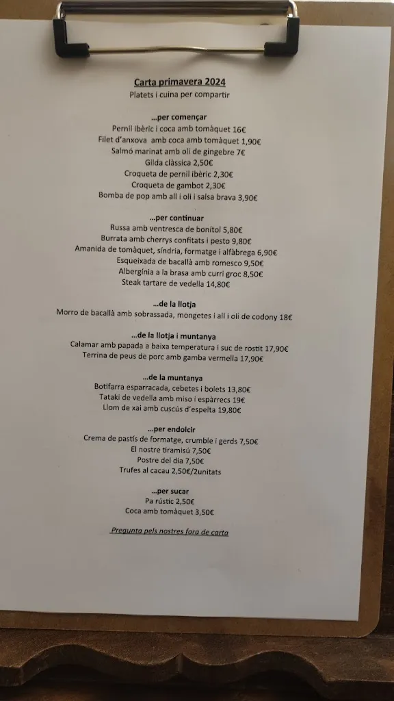 Menu_Restaurant la Santa Cova_Collbató_image_3
