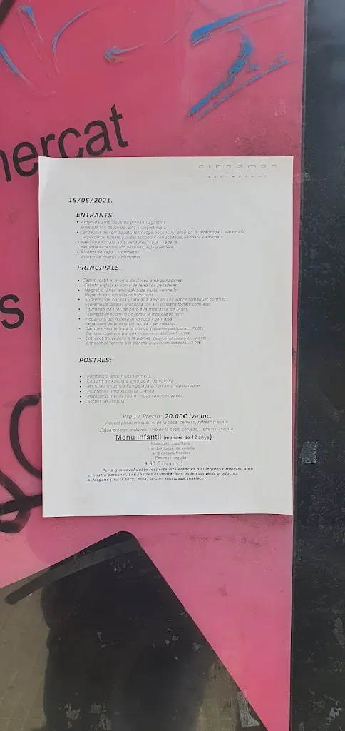 Menu_Restaurant Cinnamon_Cerdanyola del Vallès_image_4