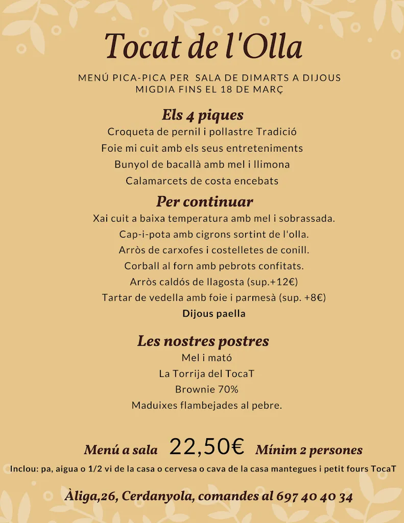 Menu_Restaurant Tocat de l'Olla_Cerdanyola del Vallès_immagine_1