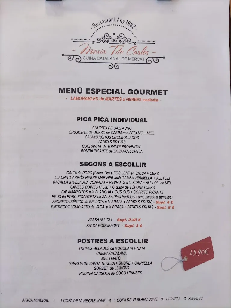 Menu_Masia Tito Carlos_Cerdanyola del Vallès_image_1