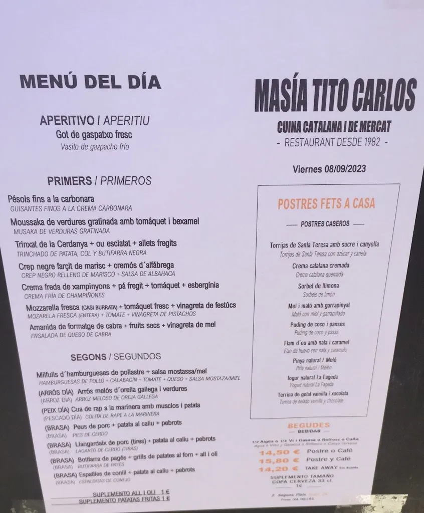 Menu_Masia Tito Carlos_Cerdanyola del Vallès_image_2