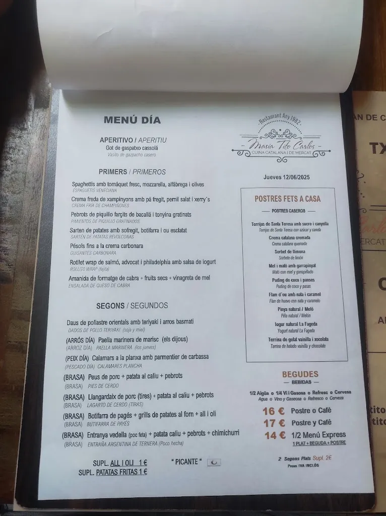 Menu_Masia Tito Carlos_Cerdanyola del Vallès_image_4