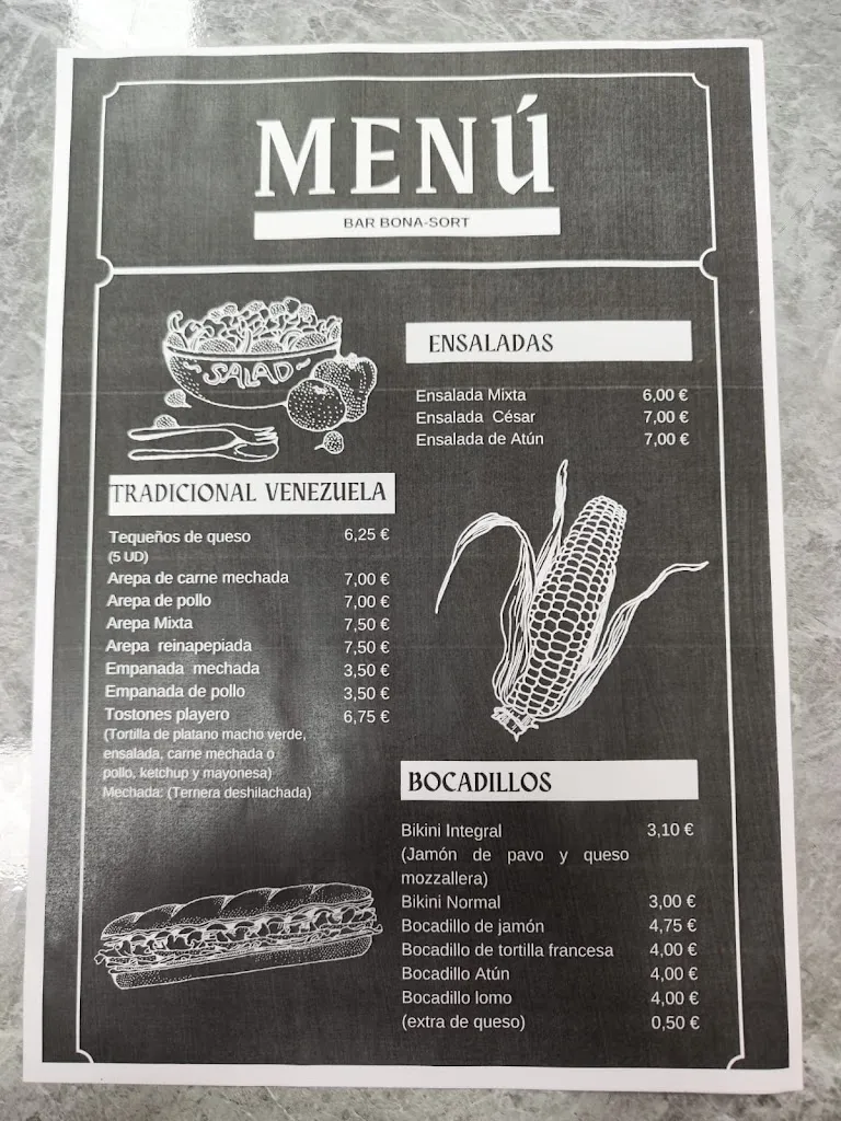 Menu_Bar bona sort_Cerdanyola del Vallès_image_1