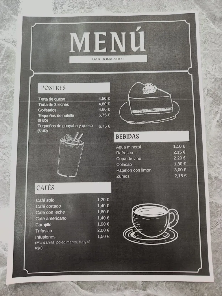 Menu_Bar bona sort_Cerdanyola del Vallès_image_2