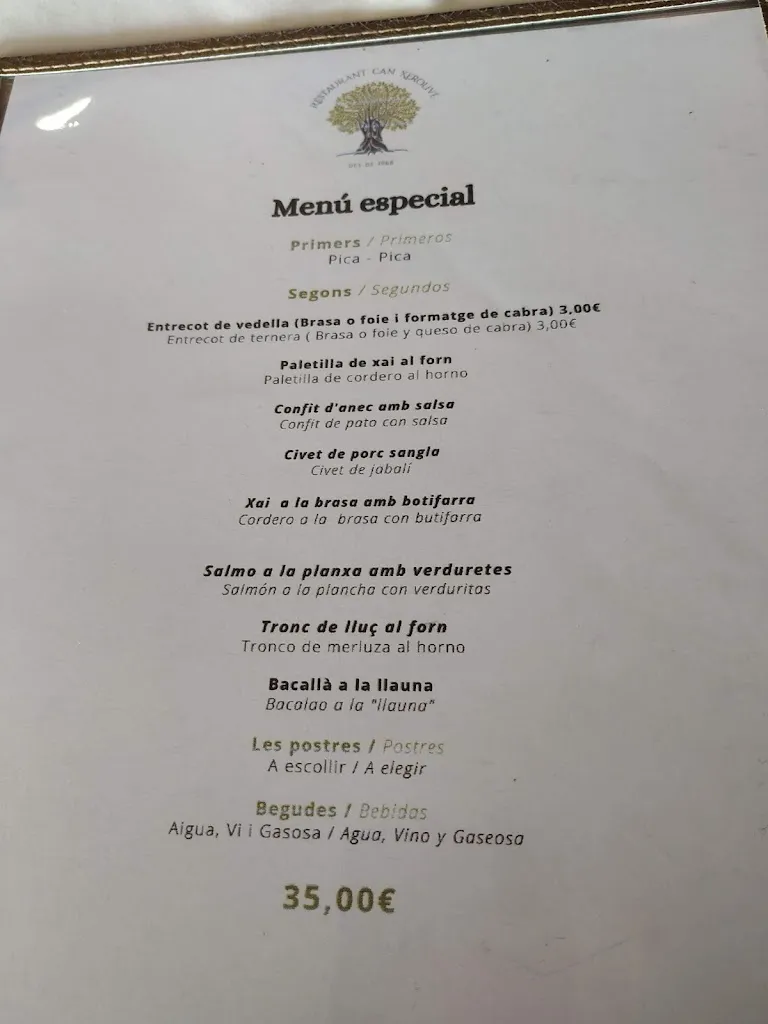 Menu_Xerolive_Cerdanyola del Vallès_image_2