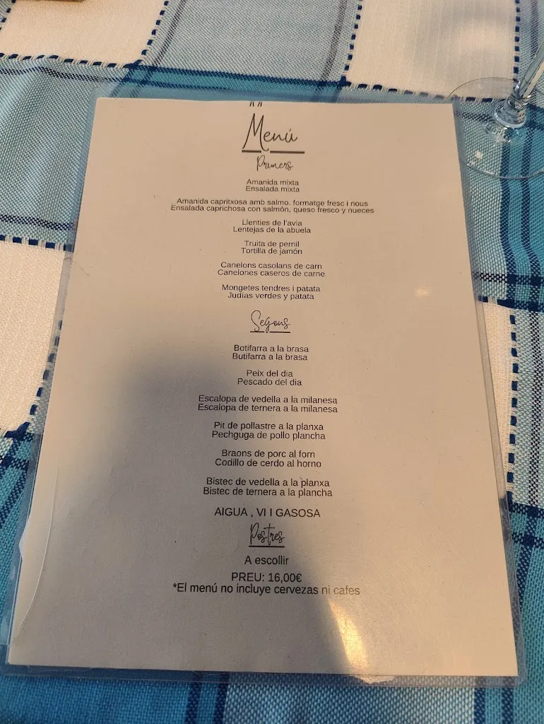 Menu_Ca n'Olivé_Cerdanyola del Vallès_image_1
