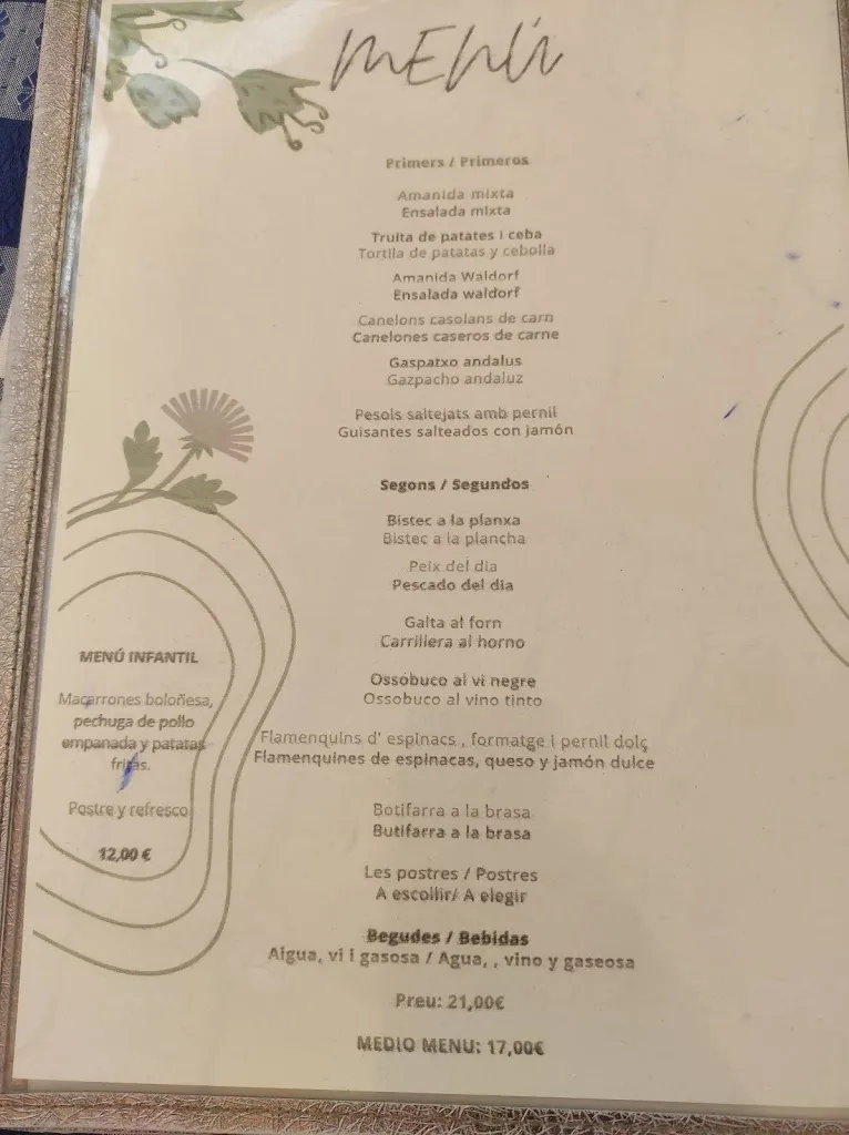 Menu_Ca n'Olivé_Cerdanyola del Vallès_image_3