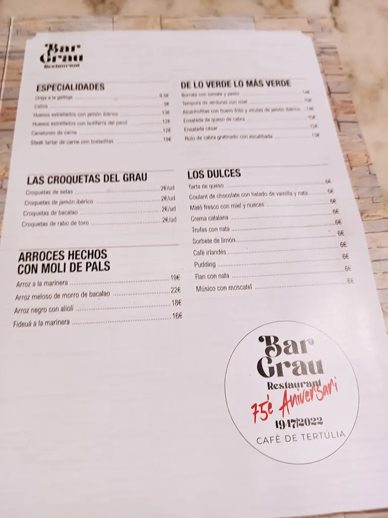 Menu_Bar Restaurant Grau S C P_Cerdanyola del Vallès_image_2