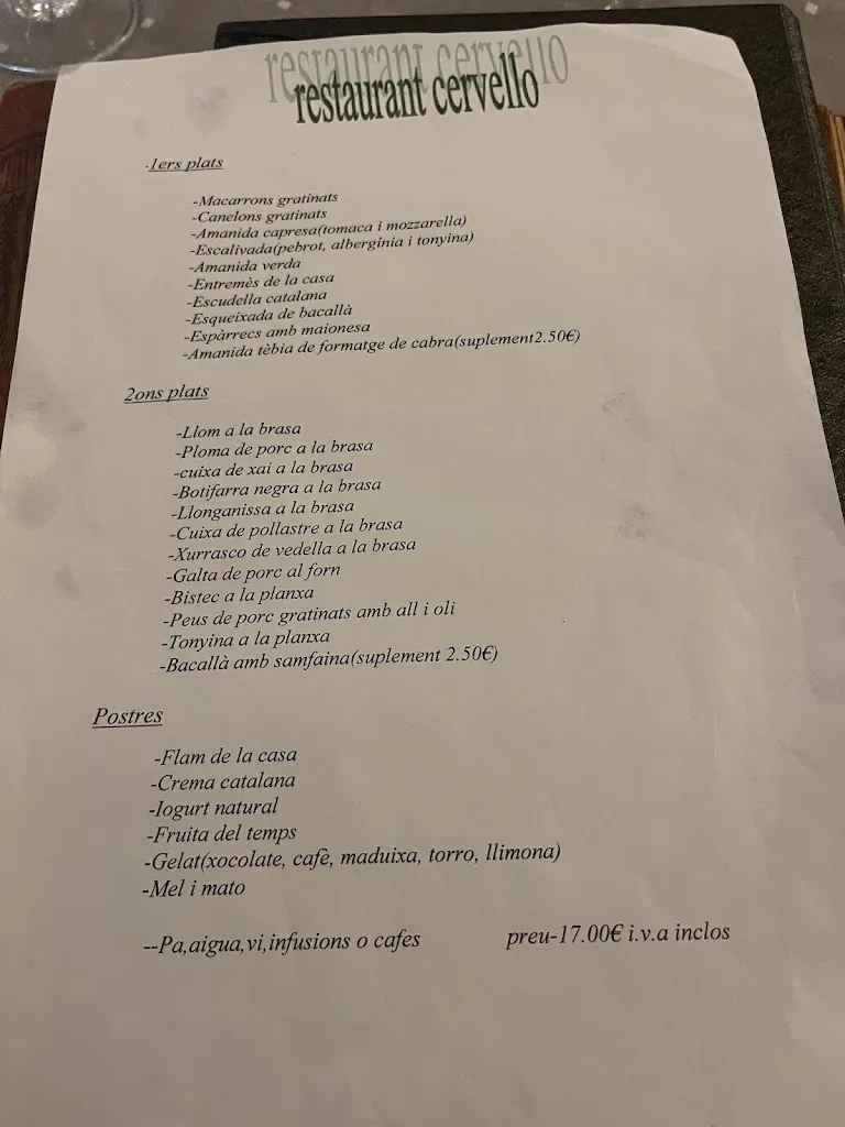 Menu_Restaurant Masia Cervelló_Cervelló_image_2