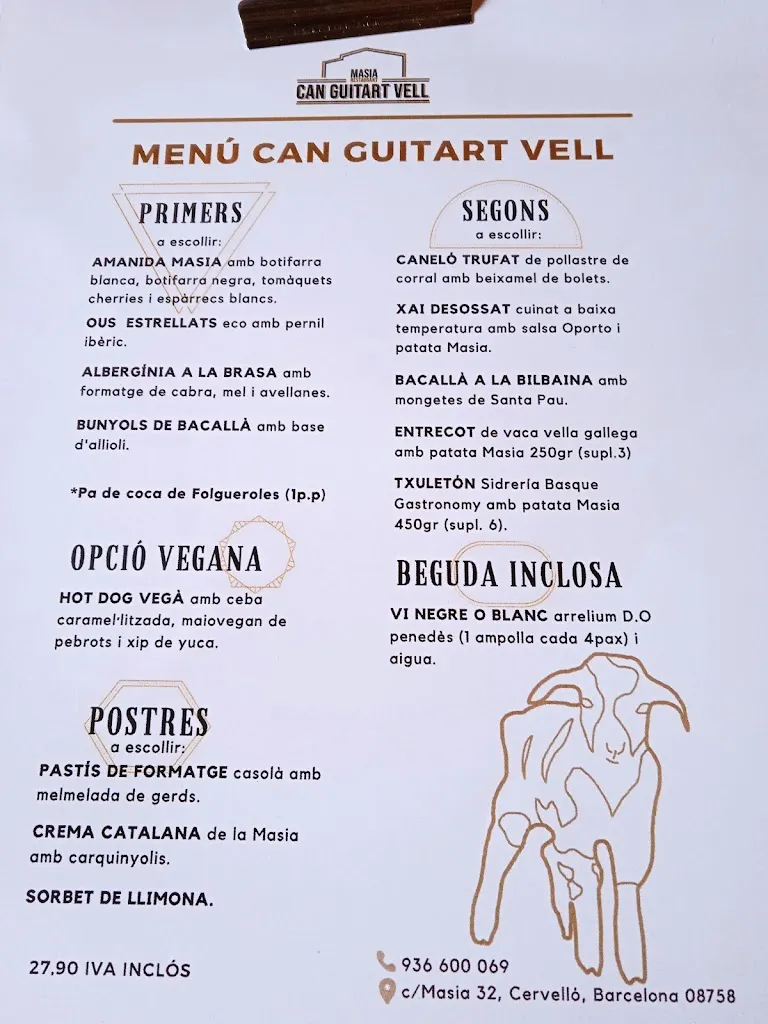 Menu_Masia Can Guitart Vell_Cervelló_image_1
