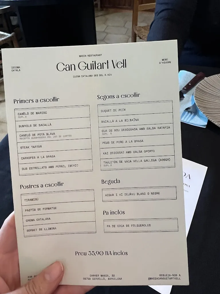 Menu_Masia Can Guitart Vell_Cervelló_image_3