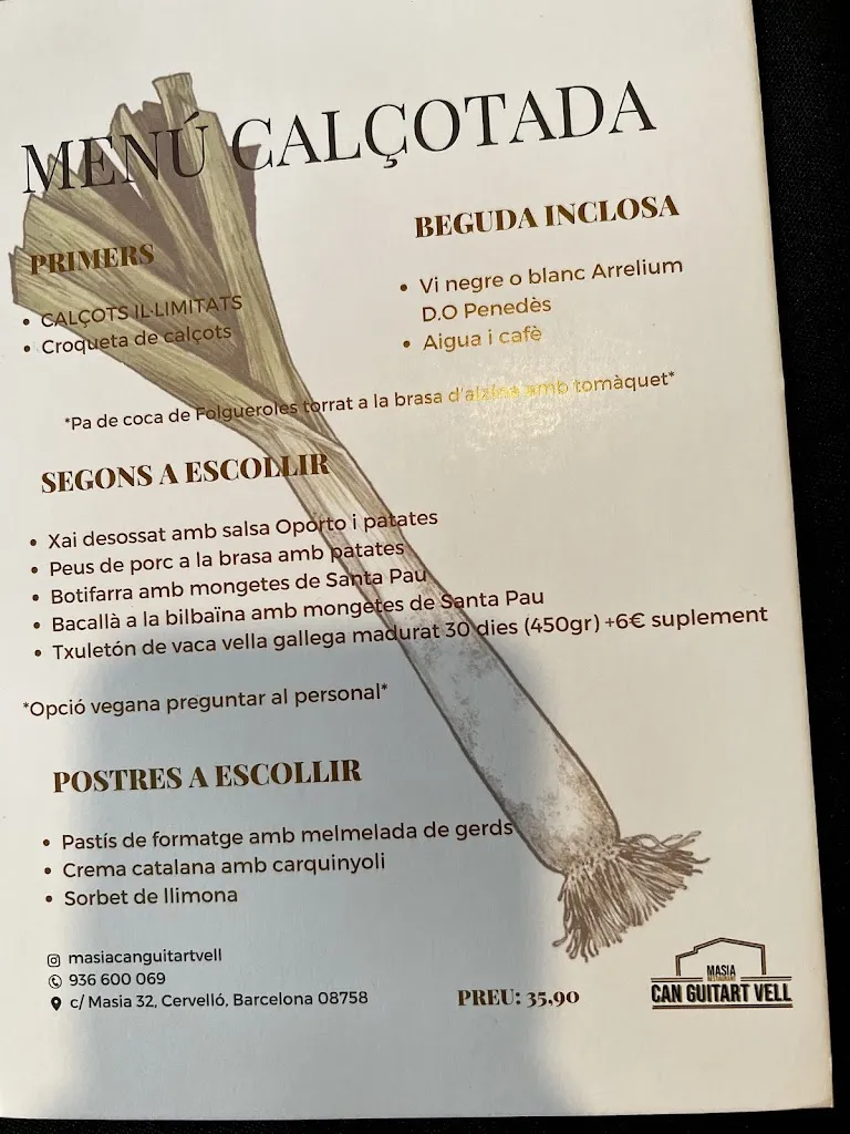 Menu_Masia Can Guitart Vell_Cervelló_image_4