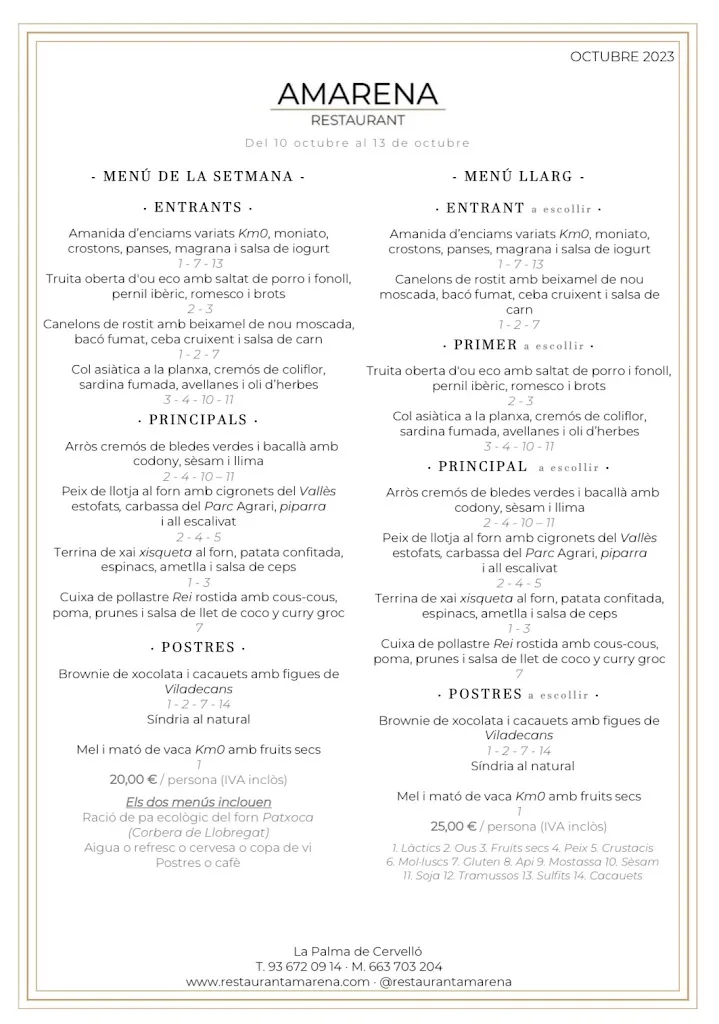 Menu_Restaurant Amarena_Cervelló_immagine_4