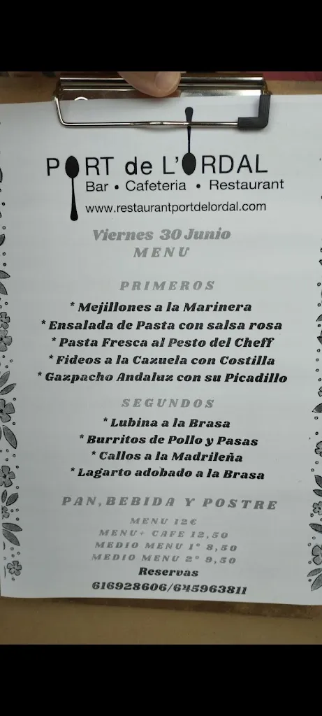 Menu_Restaurant Port de l'Ordal_Cervelló_image_3