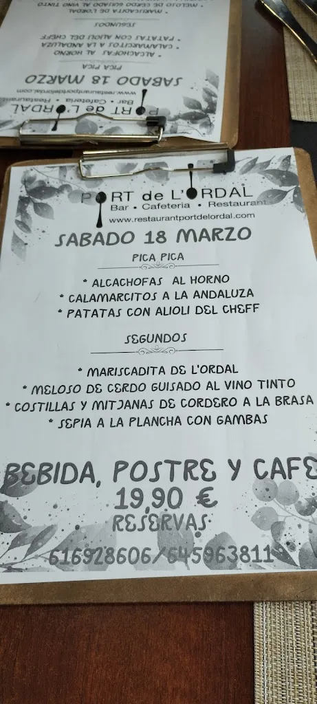 Menu_Restaurant Port de l'Ordal_Cervelló_image_4