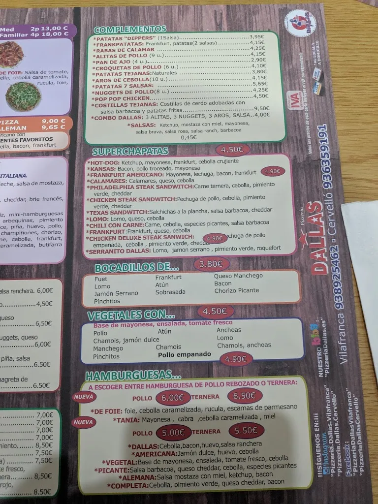 Menu_Dallas Pizza Cervello_Cervelló_immagine_3