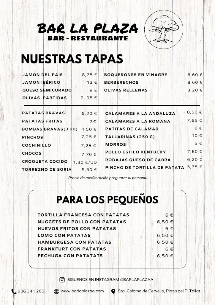 Menu_Bar Restaurant La Plaça_Cervelló_image_2