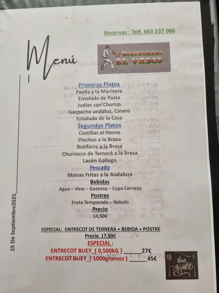 Menu_El Vasco de Esparreguera_Esparreguera_immagine_1