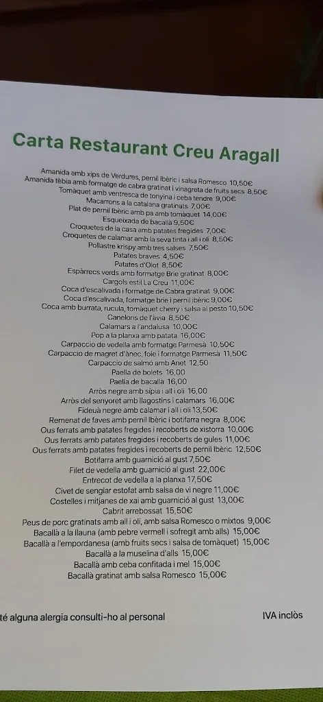 Menu_Creu Aragall_Corbera de Llobregat_image_1