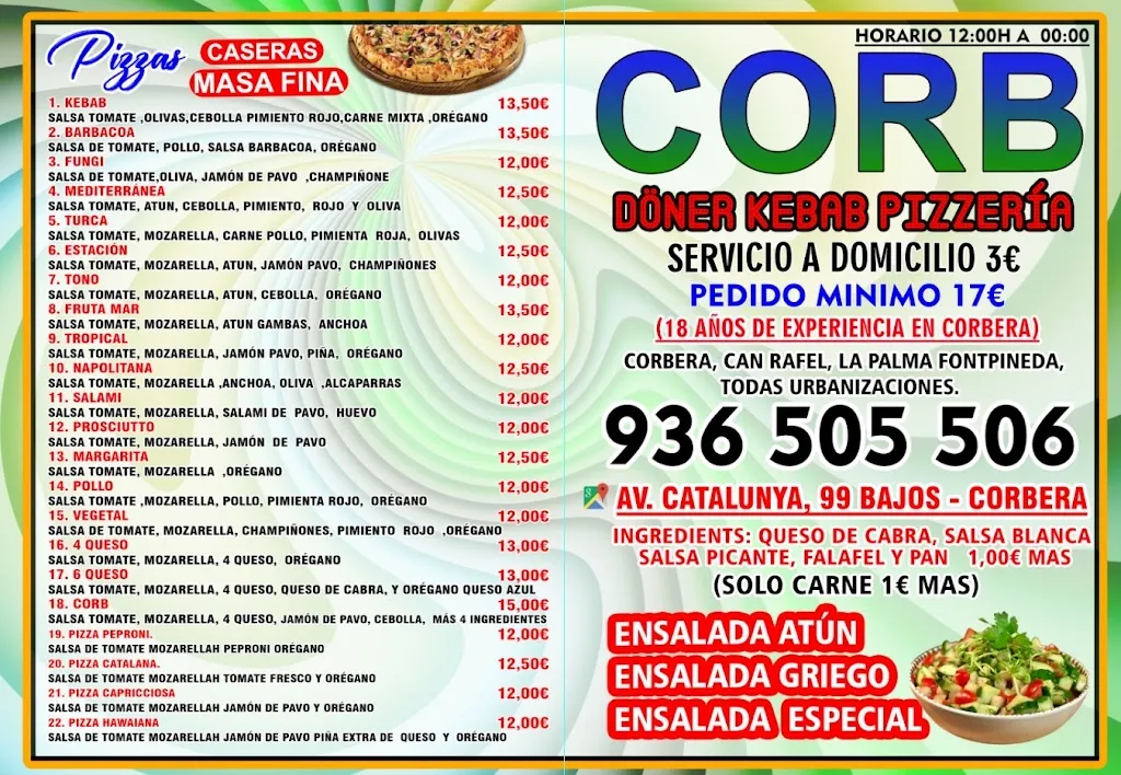 Menu_Corb Doner Kebab_Corbera de Llobregat_immagine_1