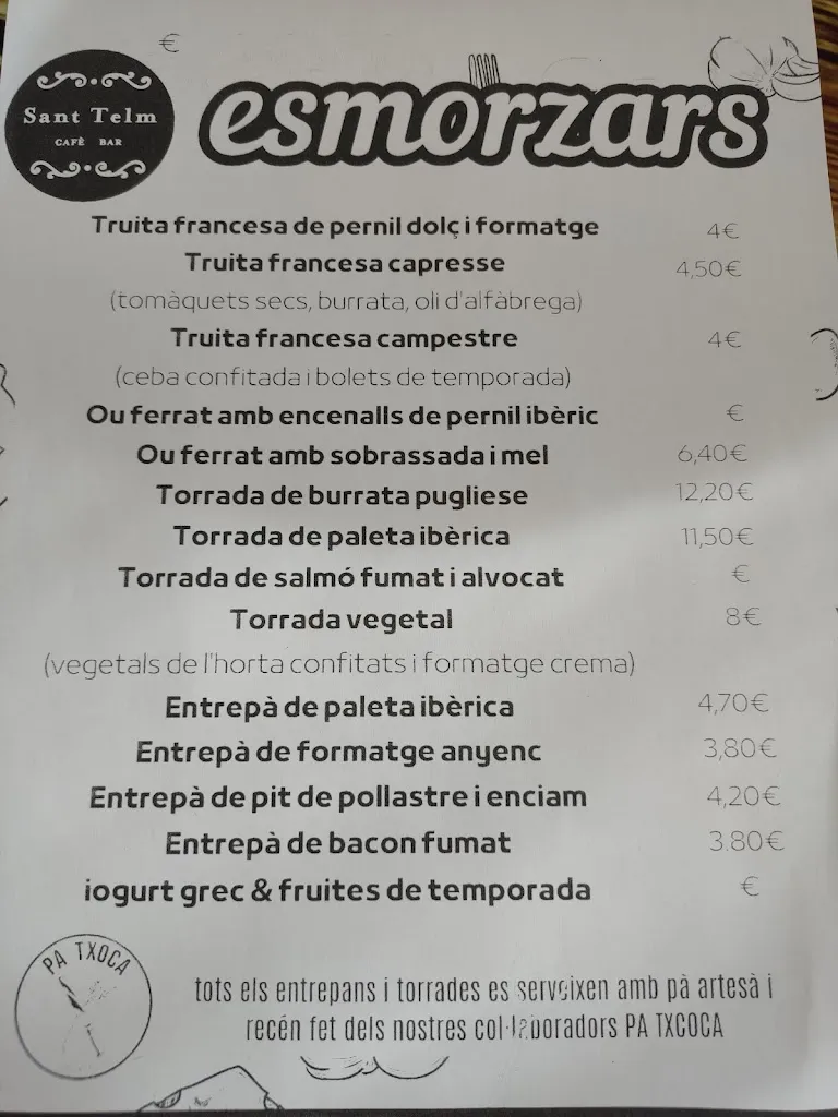 Menu_Sant Telm Cafè-Bar_Corbera de Llobregat_image_1
