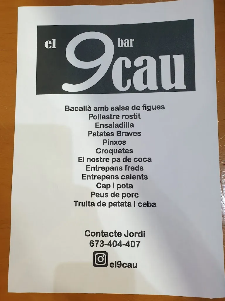 Menu_Bar El Nou Cau_Figaró-Montmany_image_2