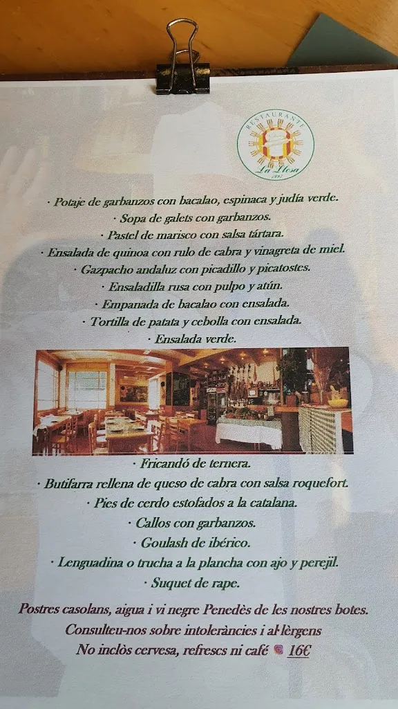 Menu_Restaurant La Llosa_Cornellà de Llobregat_image_4